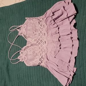 Plum lace top